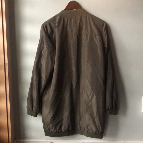 Mens stylish long bomber jacket - Picture 4 of 4
